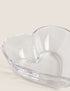 Small Glass Heart Serving Bowl